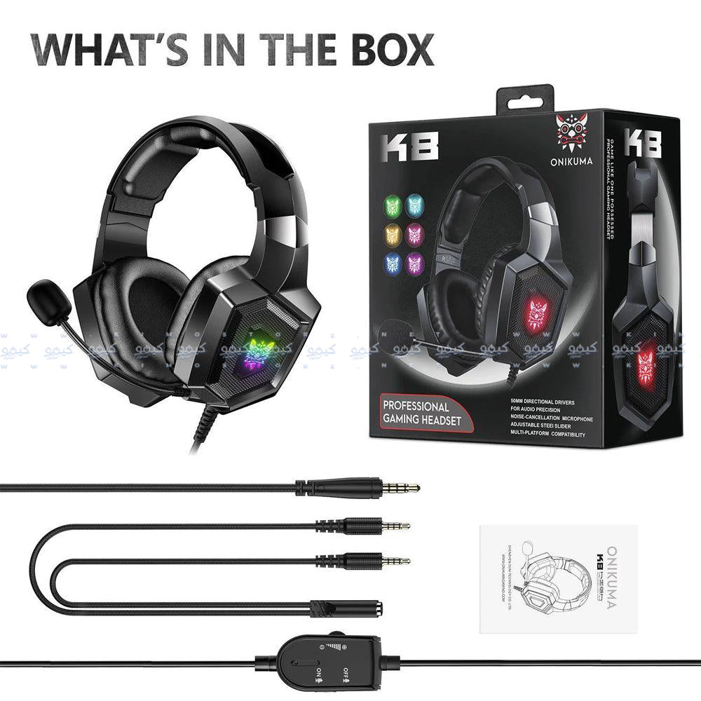 Onikuma K8 RGB Gaming Headset