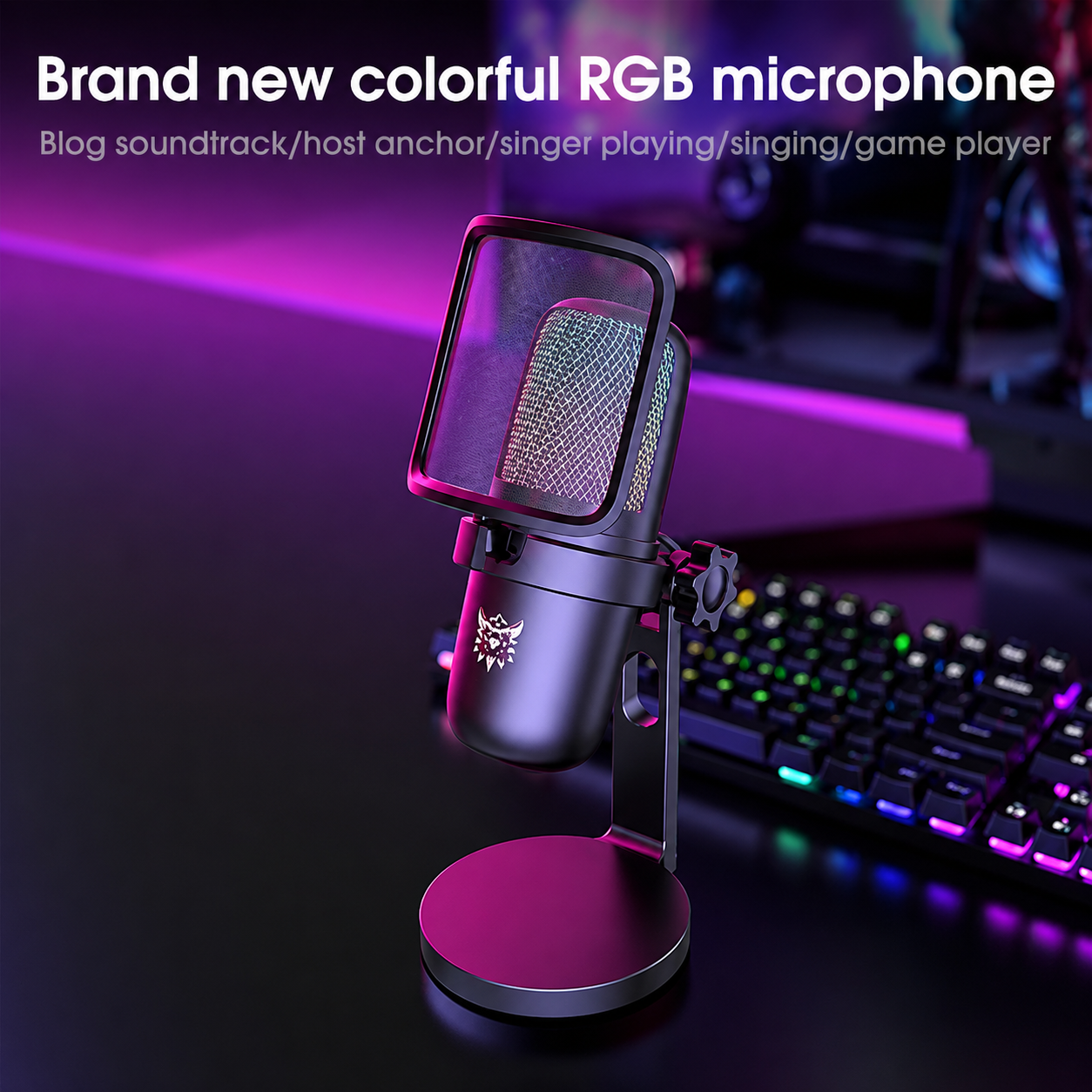 ميكروفون اونيكوما سلكي RGB جيمنج 