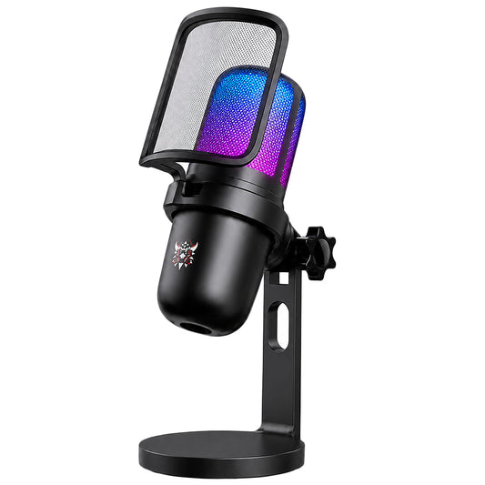 Onikuma M730 Condenser Wired RGB Gaming Microphone - Black