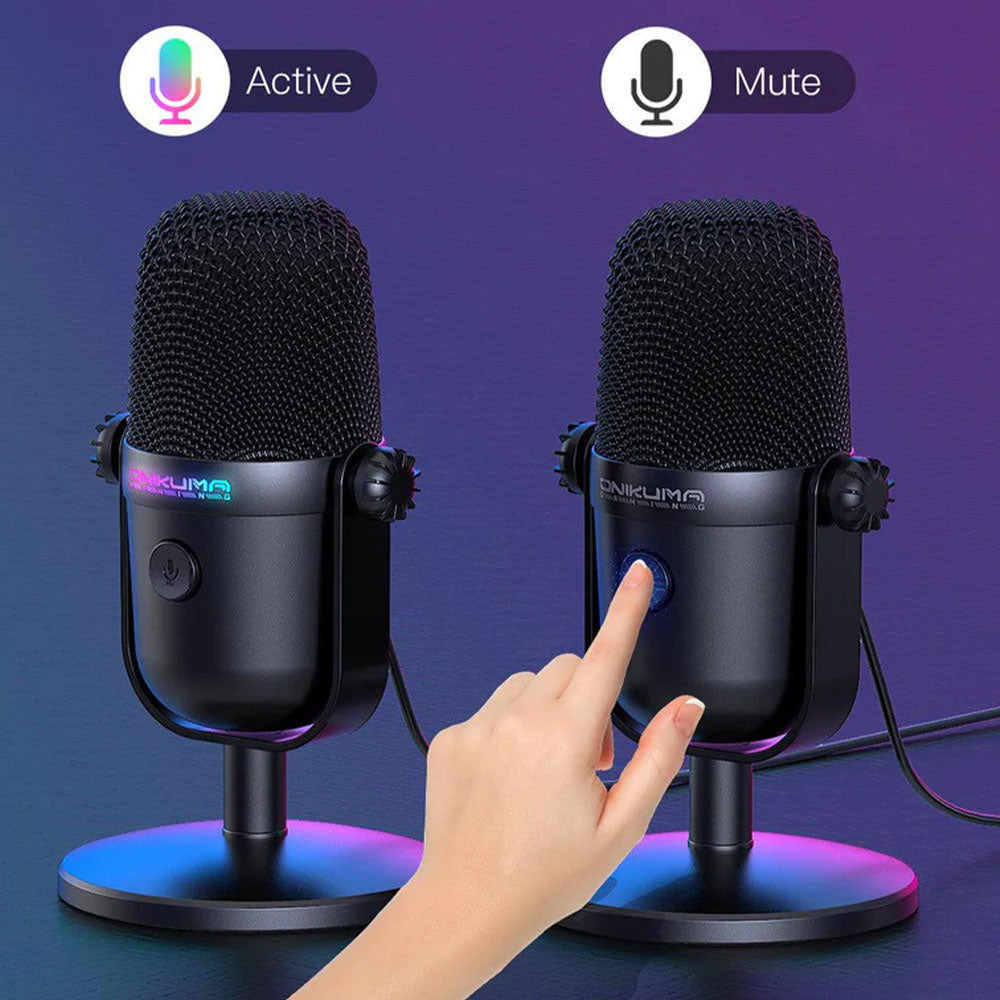 ميكروفون اونيكوما سلكي RGB جيمنج 