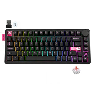 Onikuma MT706 Triple Mode Bluetooth Wireless & Wired RGB Gaming Keyboard English - Black