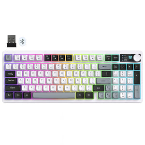 Onikuma MT902 Silent Triple Mode Bluetooth Wireless & Wired RGB Gaming Keyboard English