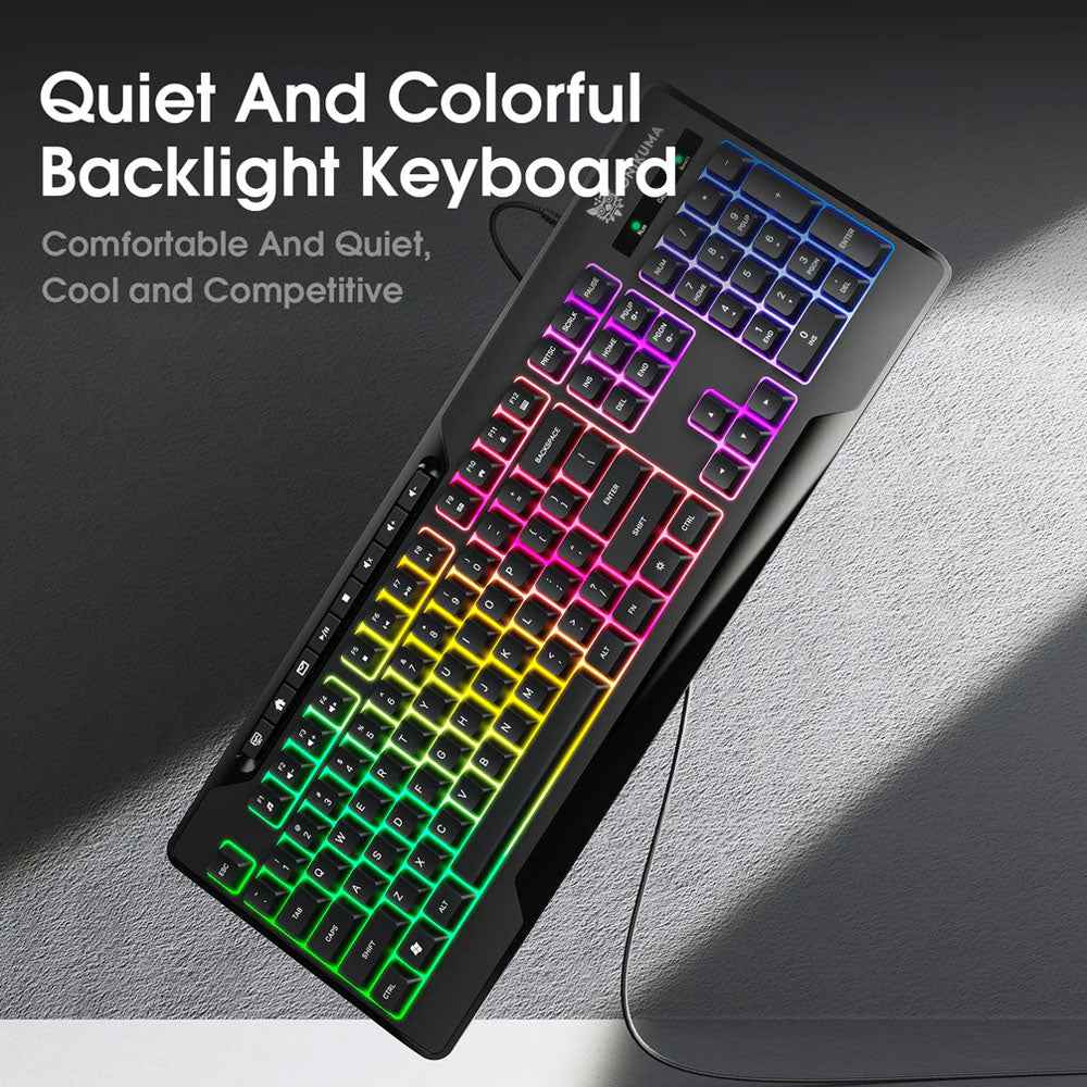 Onikuma TZ5008 5in1 Wired RGB Gaming Keyboard + Mouse + Mouse Pad + Headset 