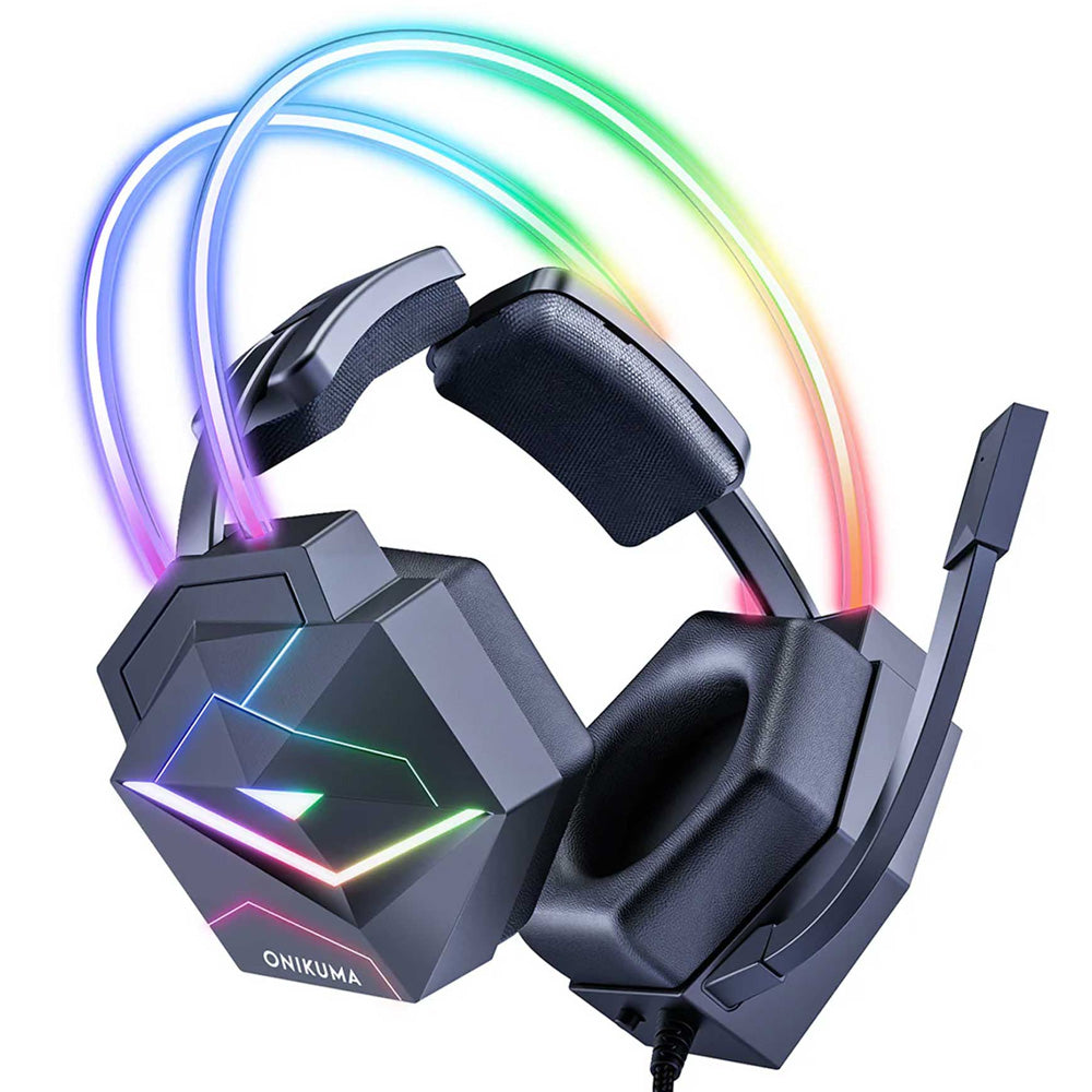 Onikuma X20 RGB Gaming Headset 7.1 Surround Sound - Black
