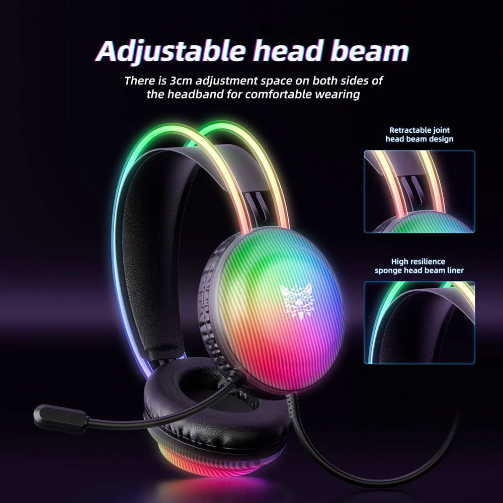 Onikuma X29 RGB Gaming Headset - Black
