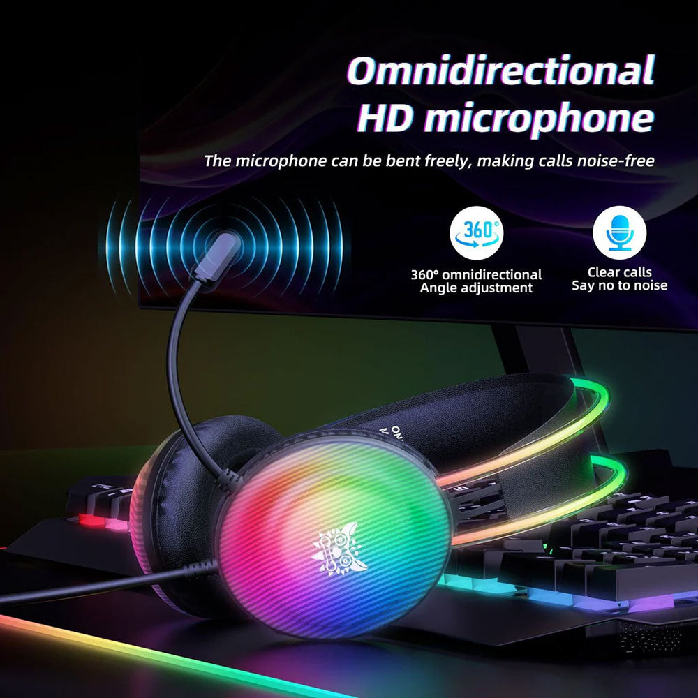 Onikuma X29 RGB Gaming Headset - Black
