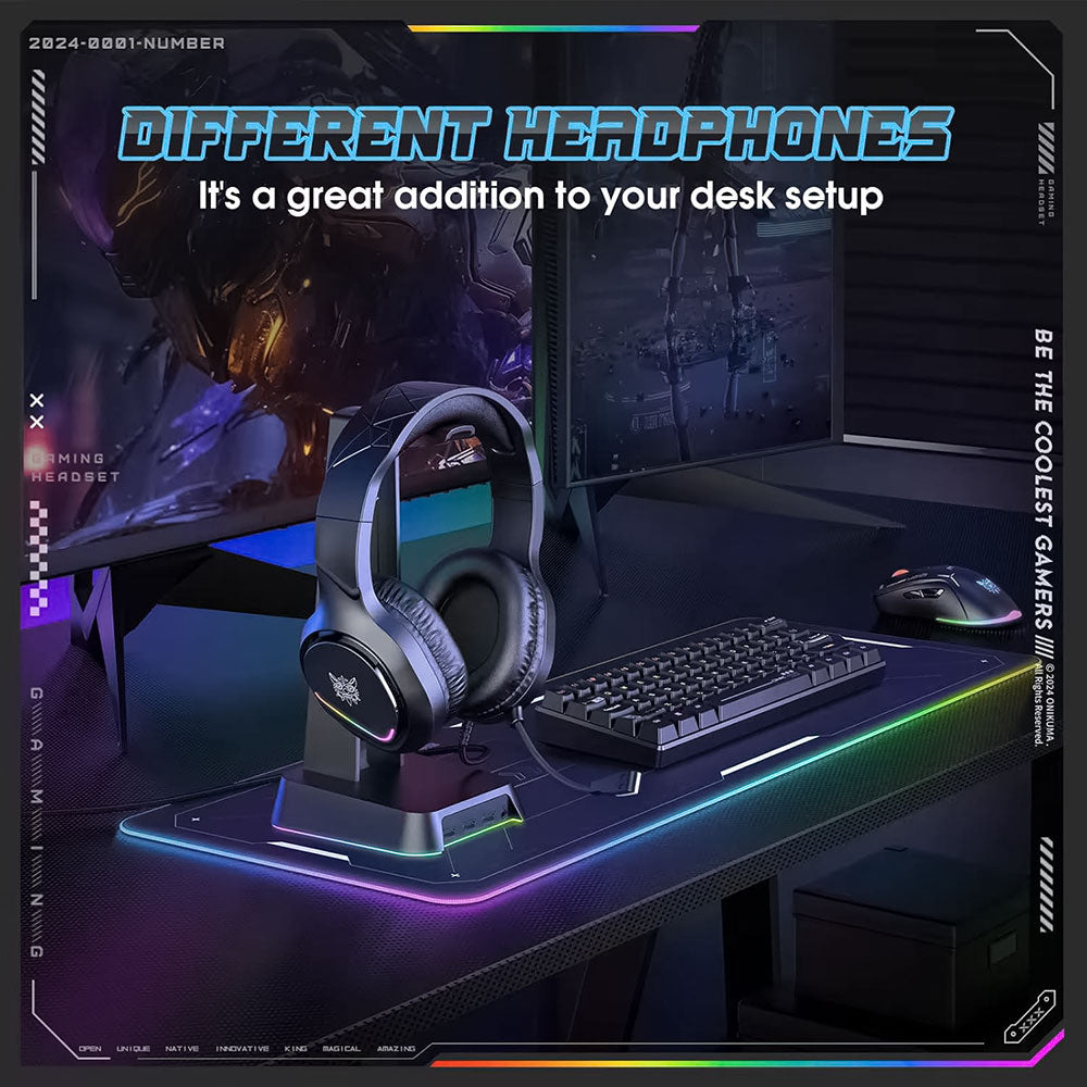سماعة رأس اونيكوما RGB جيمنج X31 - أسود