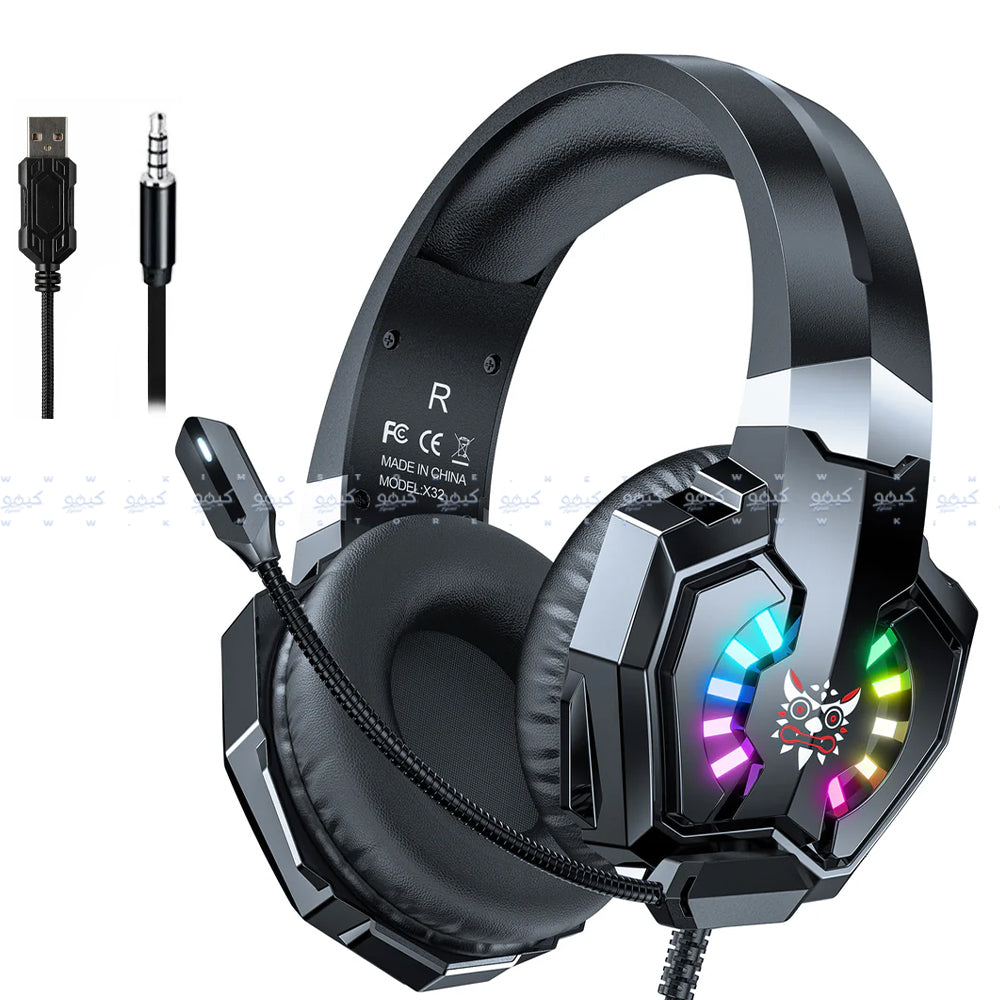 Onikuma X32 RGB Gaming Headset - Black