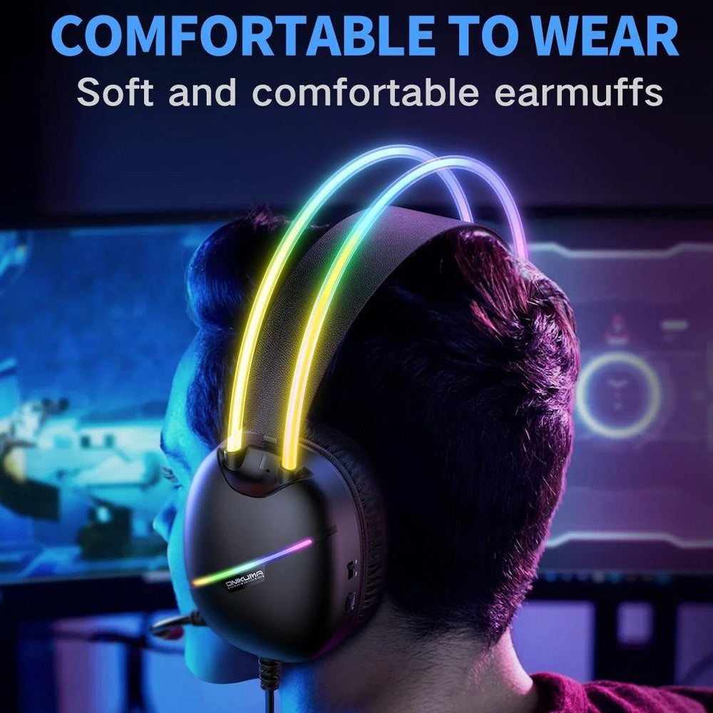 سماعة رأس اونيكوما RGB جيمنج X33 - اسود