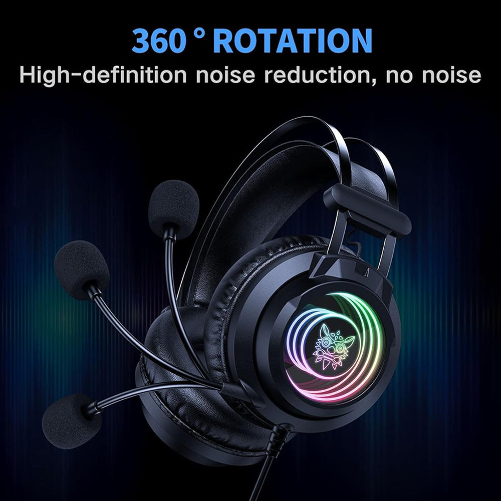 Onikuma X80 RGB Gaming Headset - Black