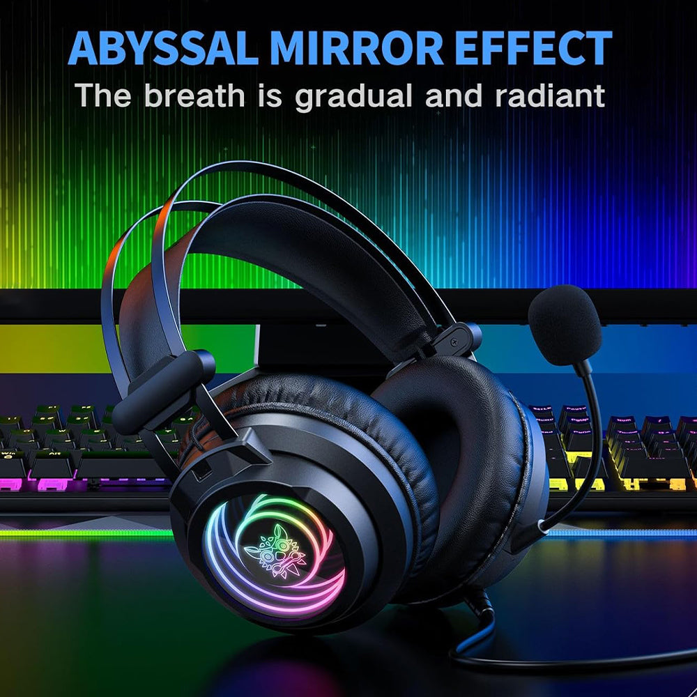 Onikuma X80 RGB Gaming Headset - Black