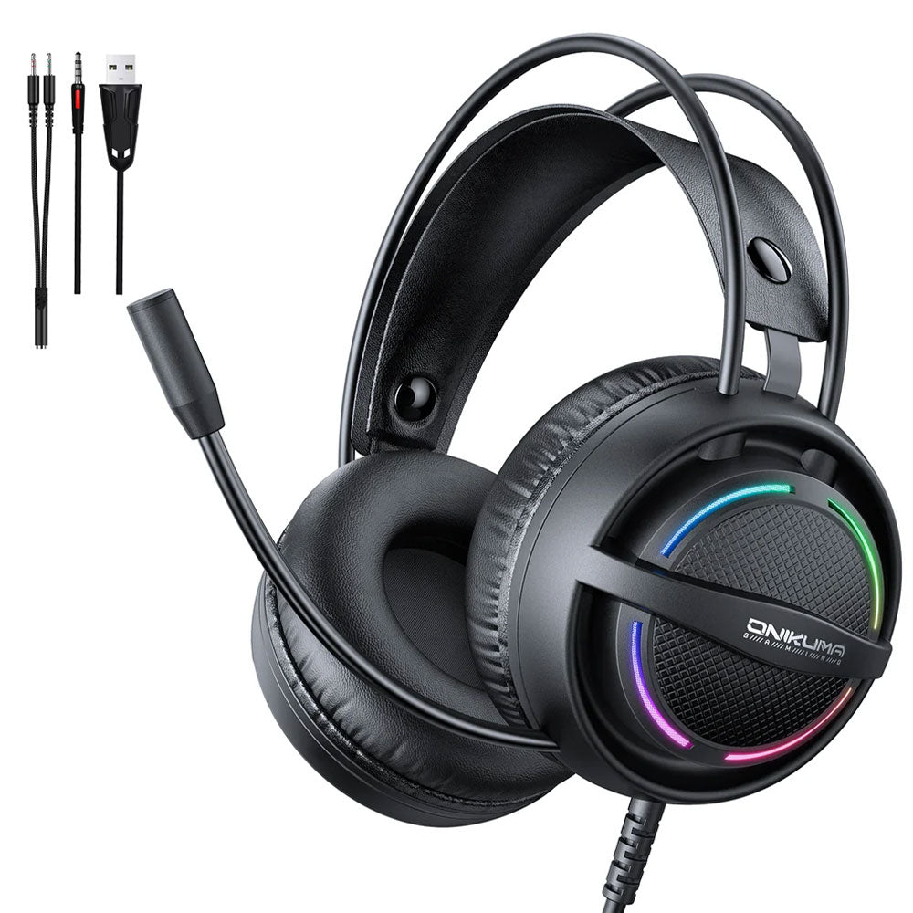 Onikuma X88 RGB Gaming Headset - Black