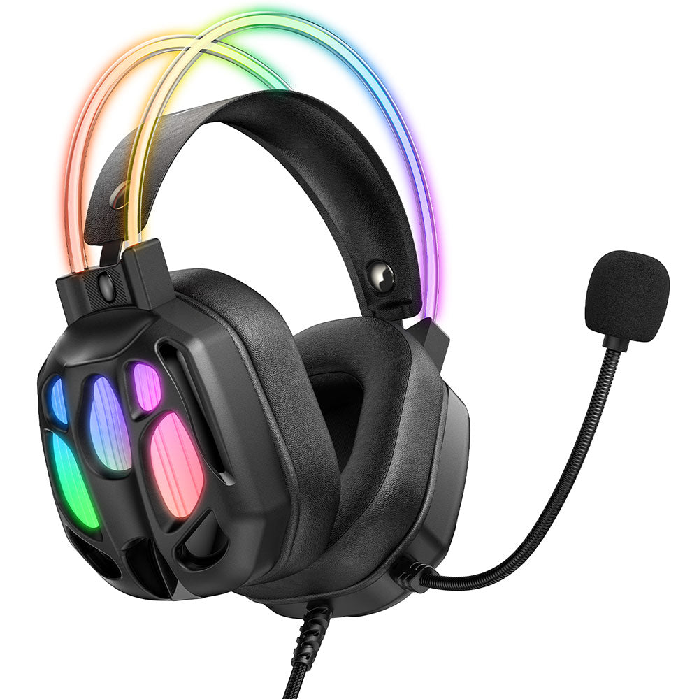 سماعة رأس اونيكوما RGB جيمنج X89 - أسود