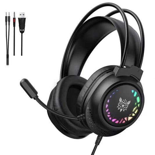 سماعة رأس اونيكوما RGB جيمنج X92 - أسود