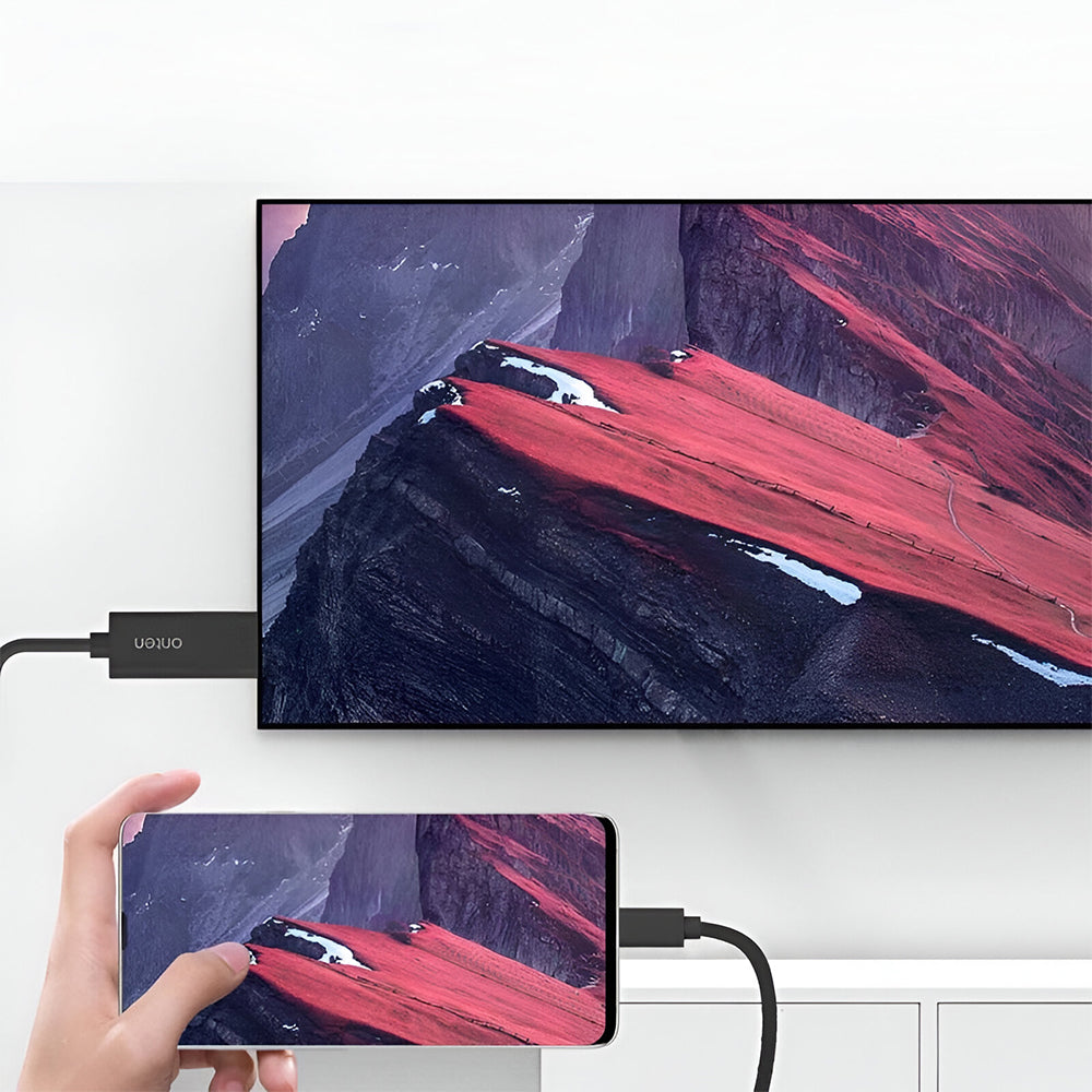 Onten OTN-9572 Type-C To HDMI 4K Converter Cable 1.8m - Black