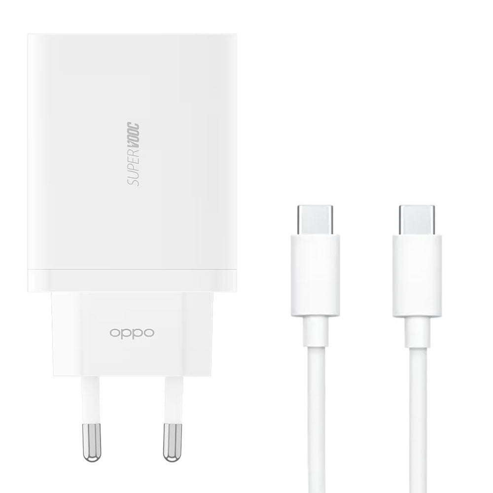 Oppo Super Vooc VCA7JCCH GaN Wall Charger Type-C Cable 65W Fast Charging
