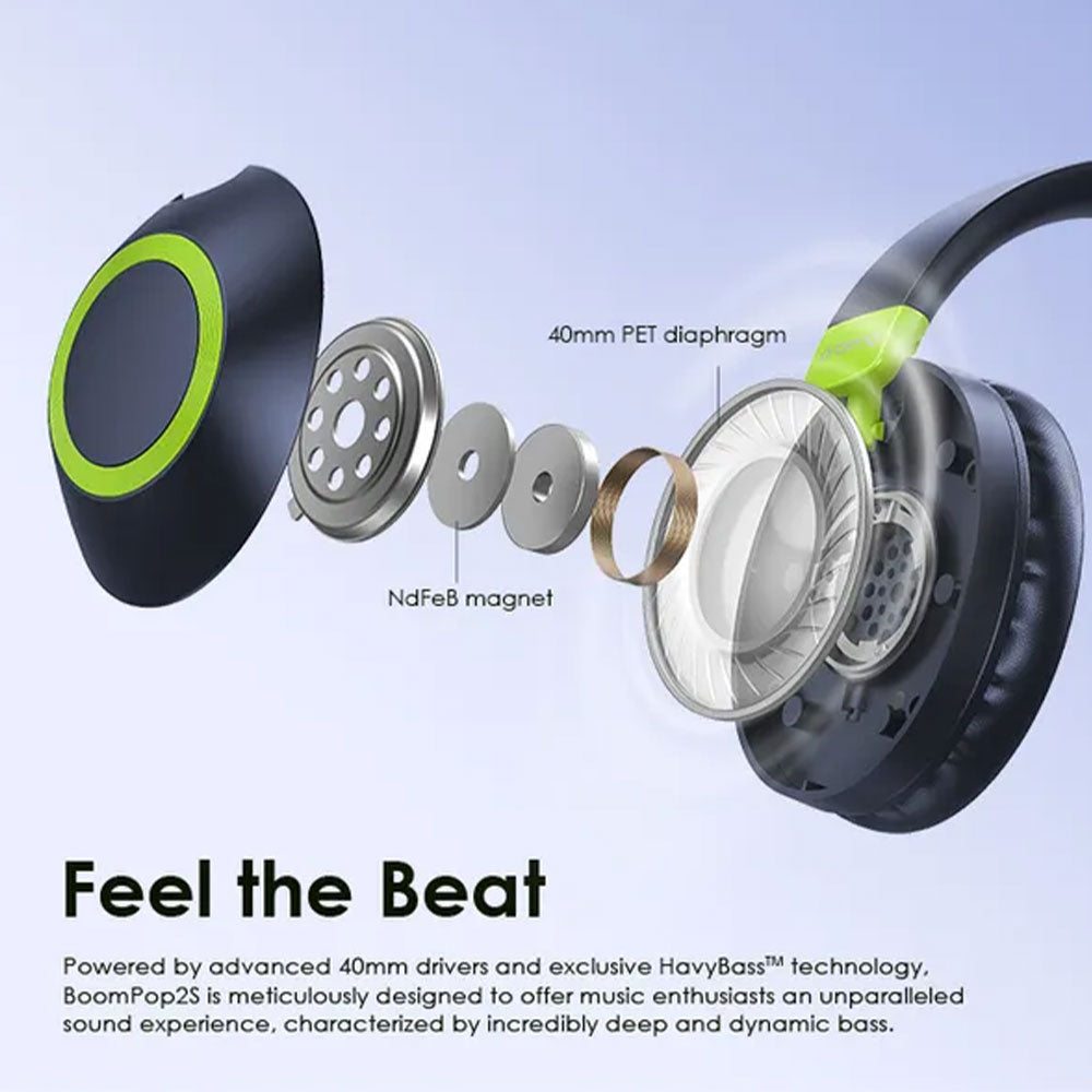 سماعة رأس بلوتوث اورايمو BoomPop2S OHP-610S - ازرق داكن 