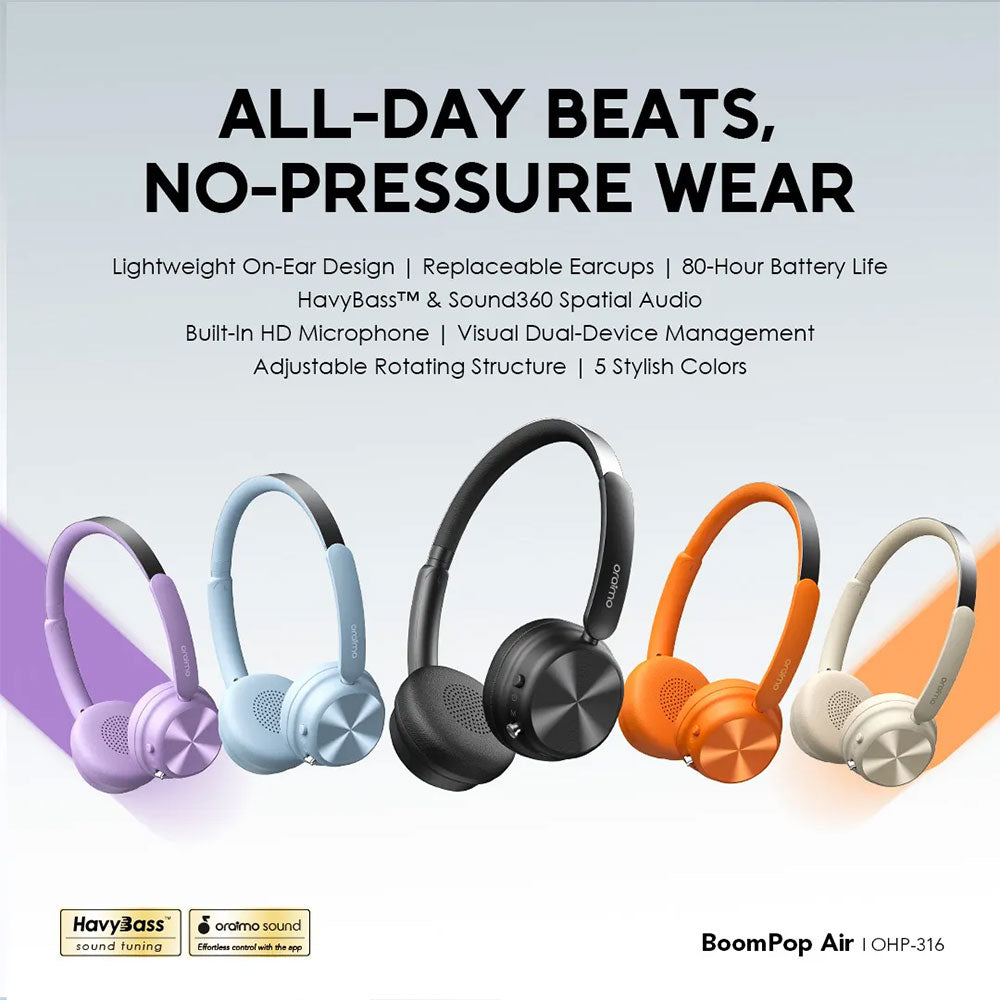 Oraimo BoomPop Air OHP-316 Bluetooth Headphone