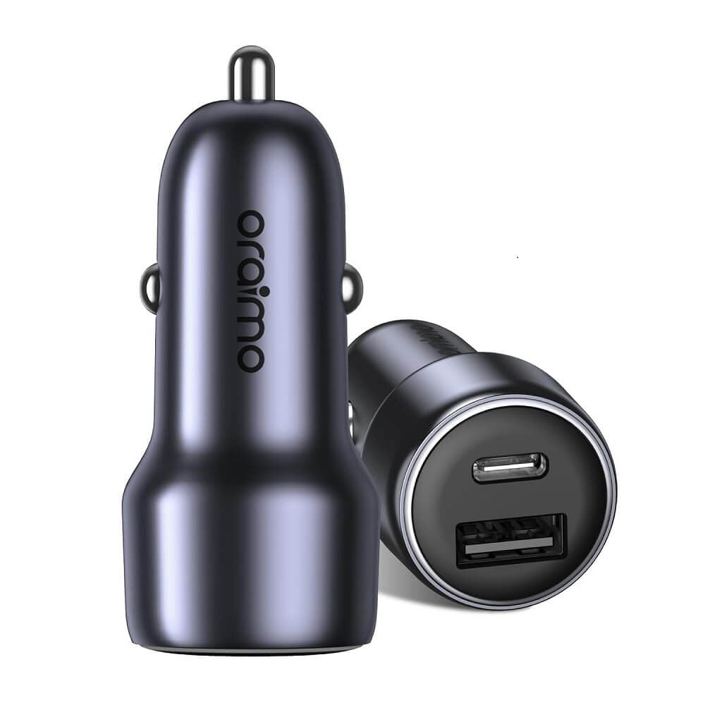 Oraimo Bullet 48 OCC-73D Car Charger Type-C +  USB 48W Fast Charging - Black