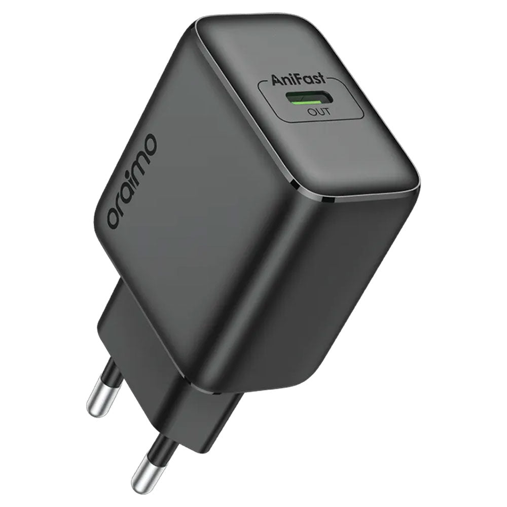 Oraimo PowerGaN 251 OCW-5251ECC Wall Charger PD Type-C 25W Fast Charging - Black