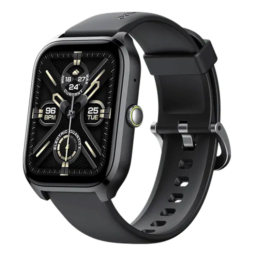 Oraimo Watch 5 Lite OSW-804 Smart Watch Black Case With Black Silicone Strap