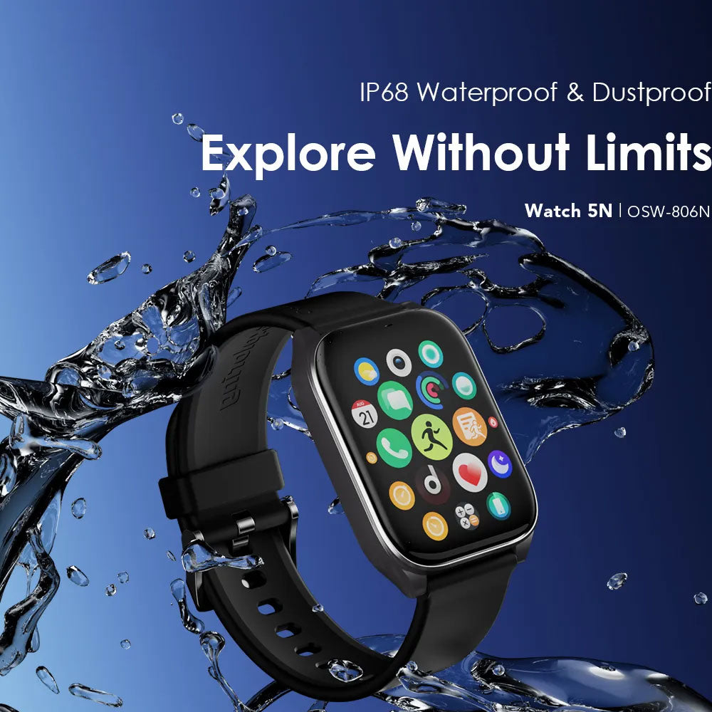 Oraimo Watch 5N OSW-806N Smart Watch Black Case With Black Strap