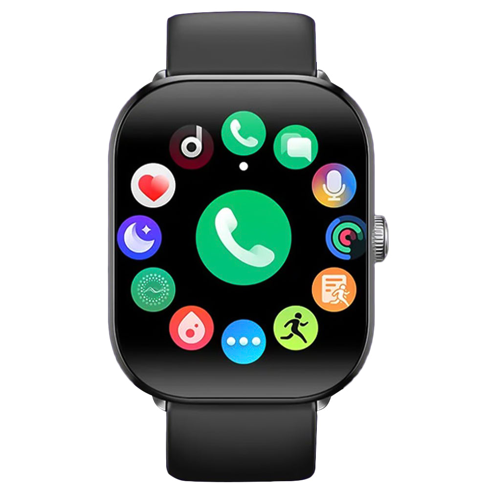 Oraimo Watch 6 Lite OSW-809 Smart Watch Black Case With Black Silicone Strap