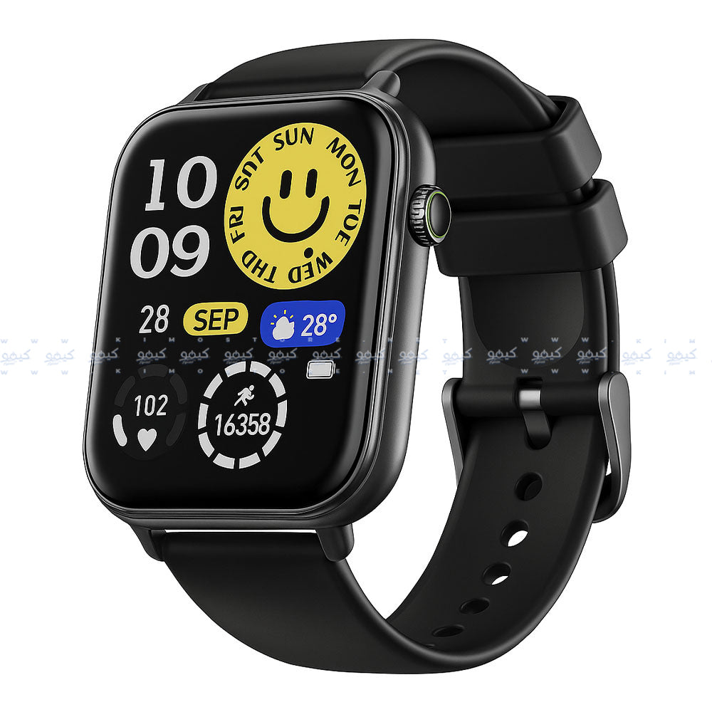 Oraimo Watch 6N OSW-8000N Smart Watch Black Case With Black Silicone Strap