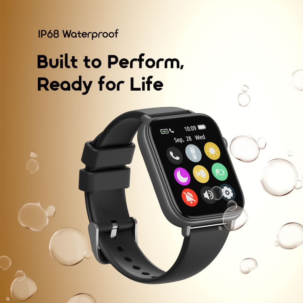 Oraimo Watch 6N OSW-8000N Smart Watch Black Case With Black Silicone Strap