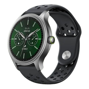 Oraimo Watch 6R OSW-823 Smart Watch Chrome Case With Black Silicone Strap