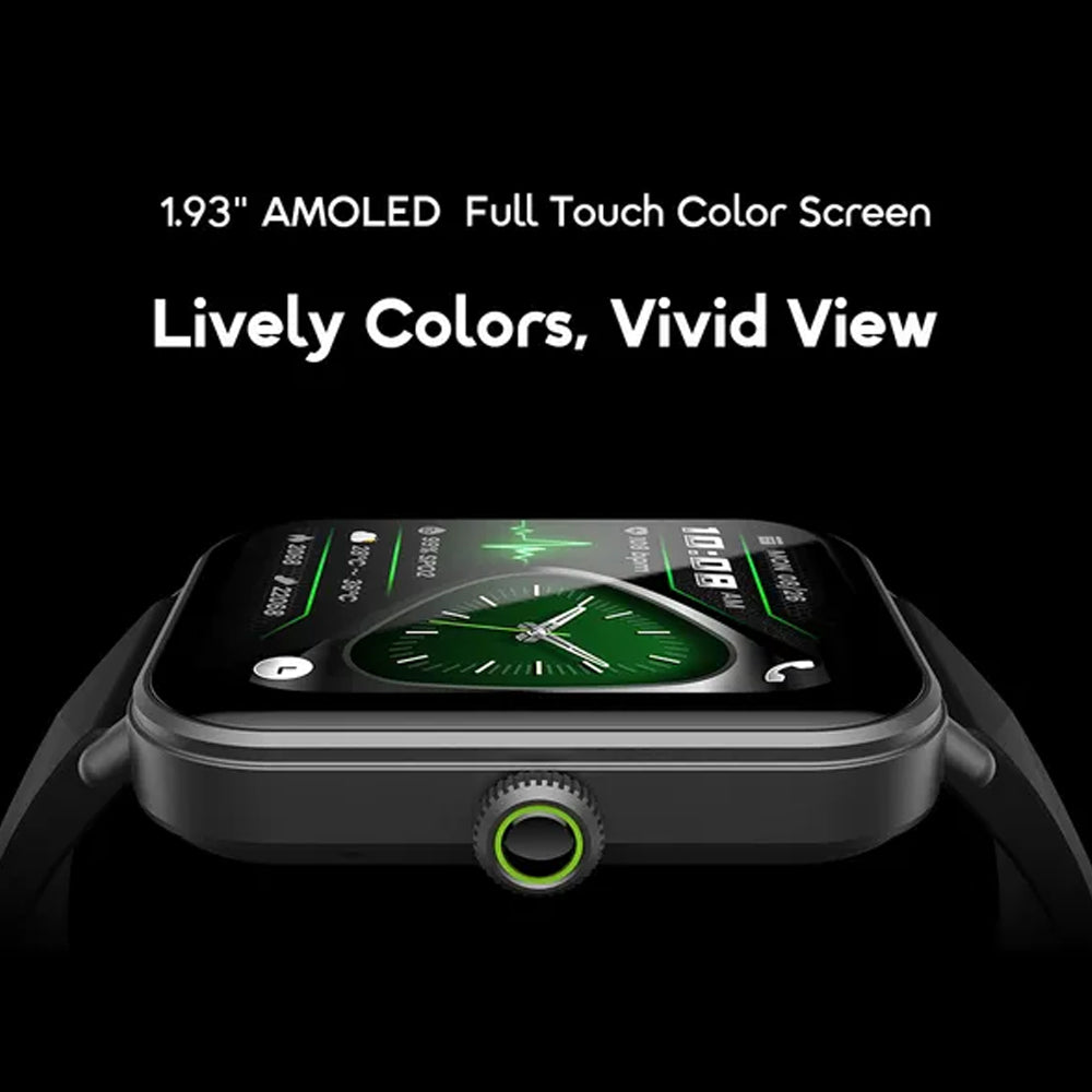 Oraimo Watch Nova 2 Lite OSW-814L Smart Watch Black Case With Black Silicone Strap & Extra Strap