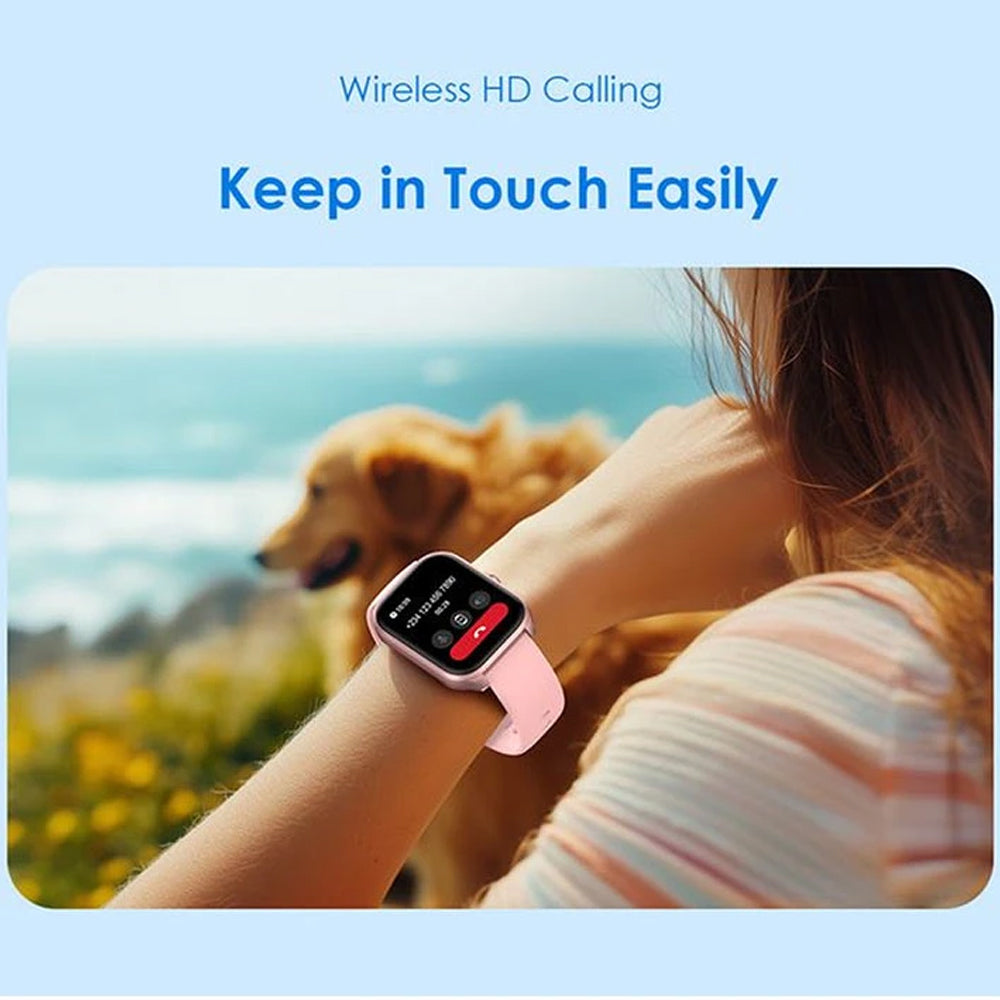 Oraimo X Tahilalats Watch 5 Max OSW-804 Smart Watch Rose Gold Case With Pink Silicone Strap