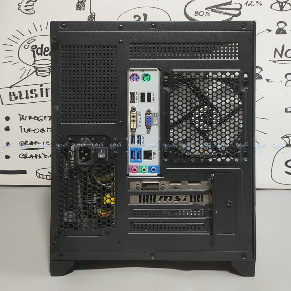 Phantom Aurora Pro Gaming Mid Tower Case (Intel Core i5-4570 - 8GB Ram - 128GB SSD - NVIDIA MSI GeForce GTX 1060 3GT OCV2 3GB GDDR5 - LG MS-7852 Motherboard LGA 1150 - Power Supply 600W) Ready PC (Used)