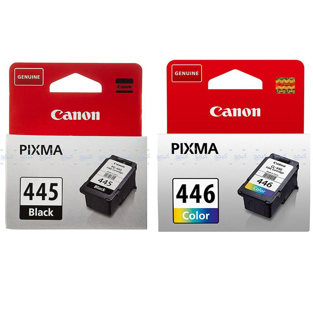 Pack of 2 Canon 445 / 446 Original Ink Cartridge Set Black & Tri Color
