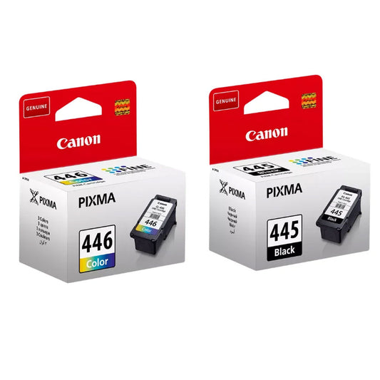 Pack of 2 Canon 445 / 446 Original Ink Cartridge Set Black & Tri Color