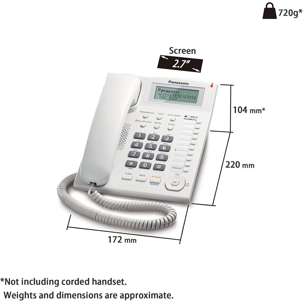 تليفون أرضى باناسونيك KX-TS880FX - أبيض