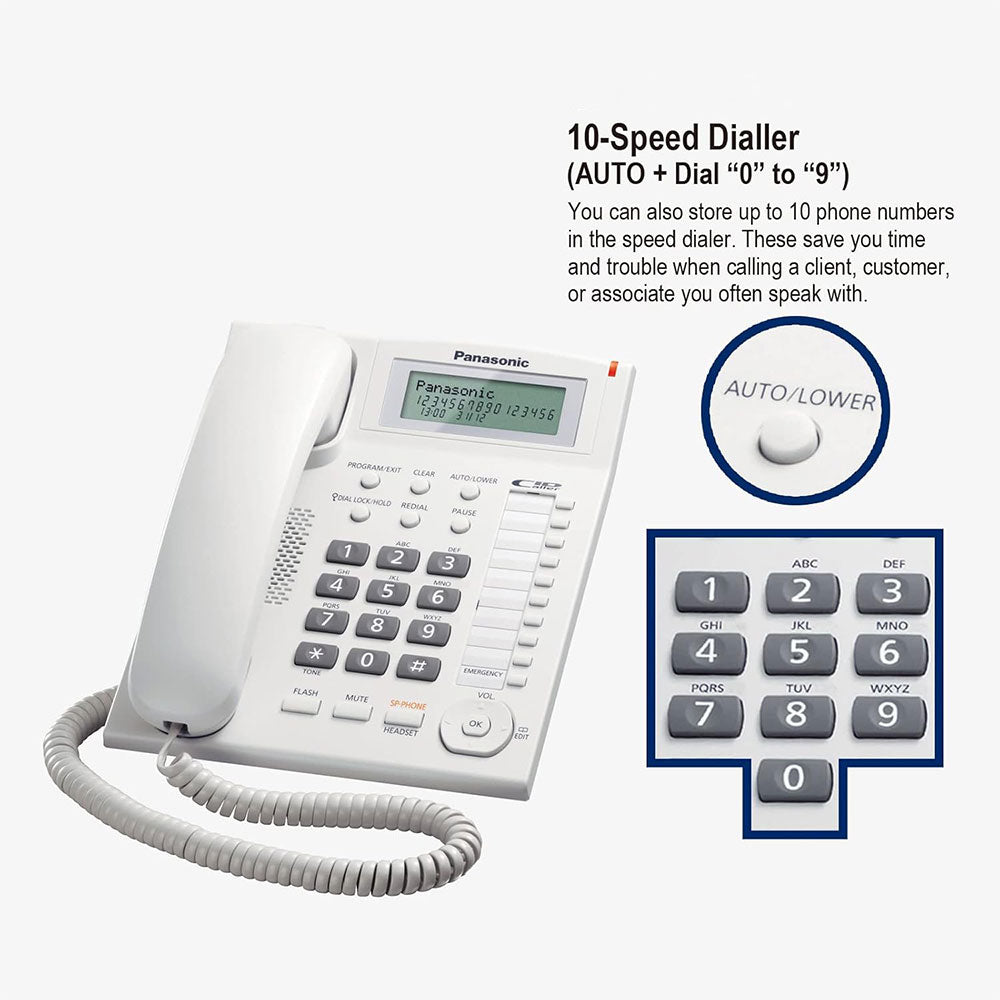 تليفون أرضى باناسونيك KX-TS880FX - أبيض