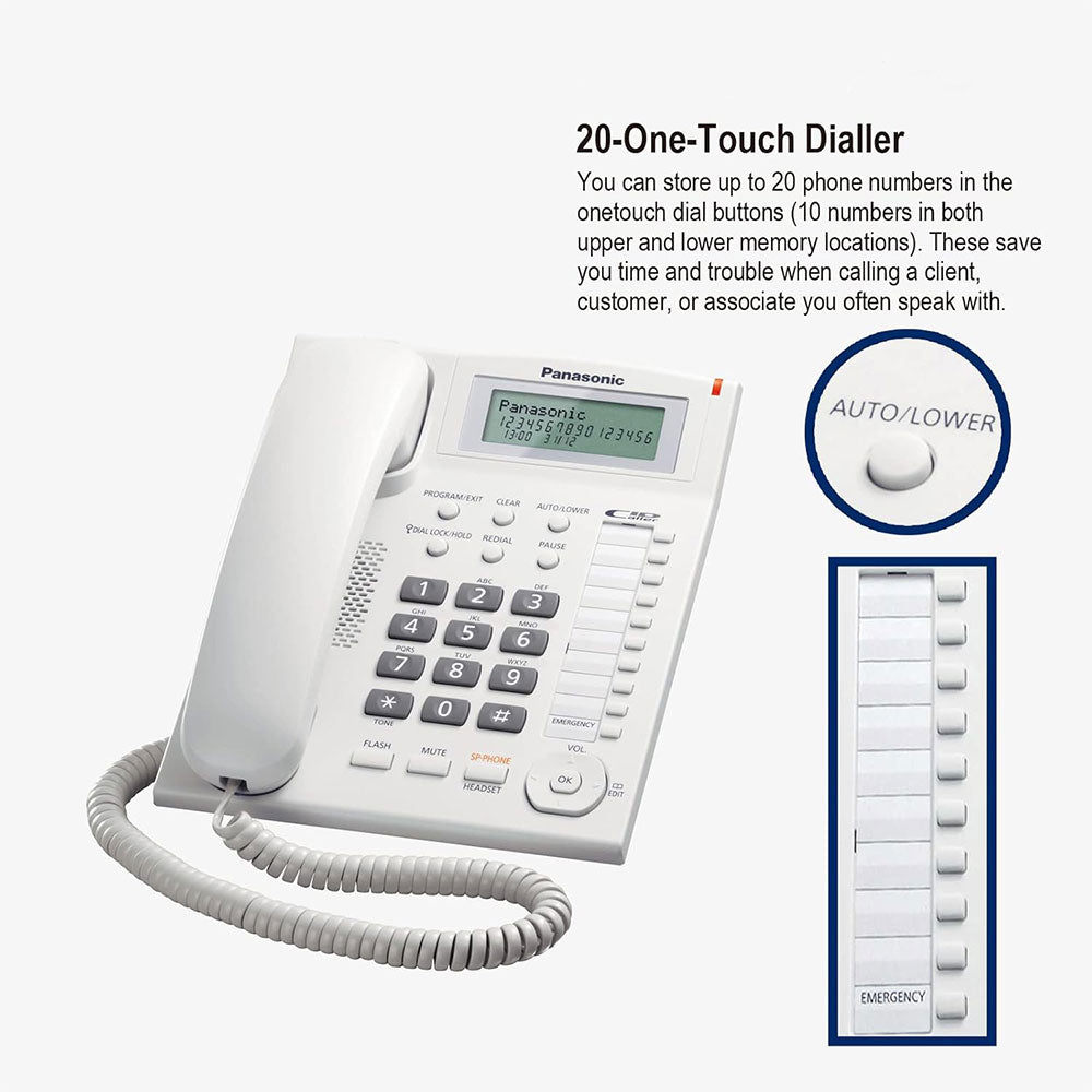تليفون أرضى باناسونيك KX-TS880FX - أبيض