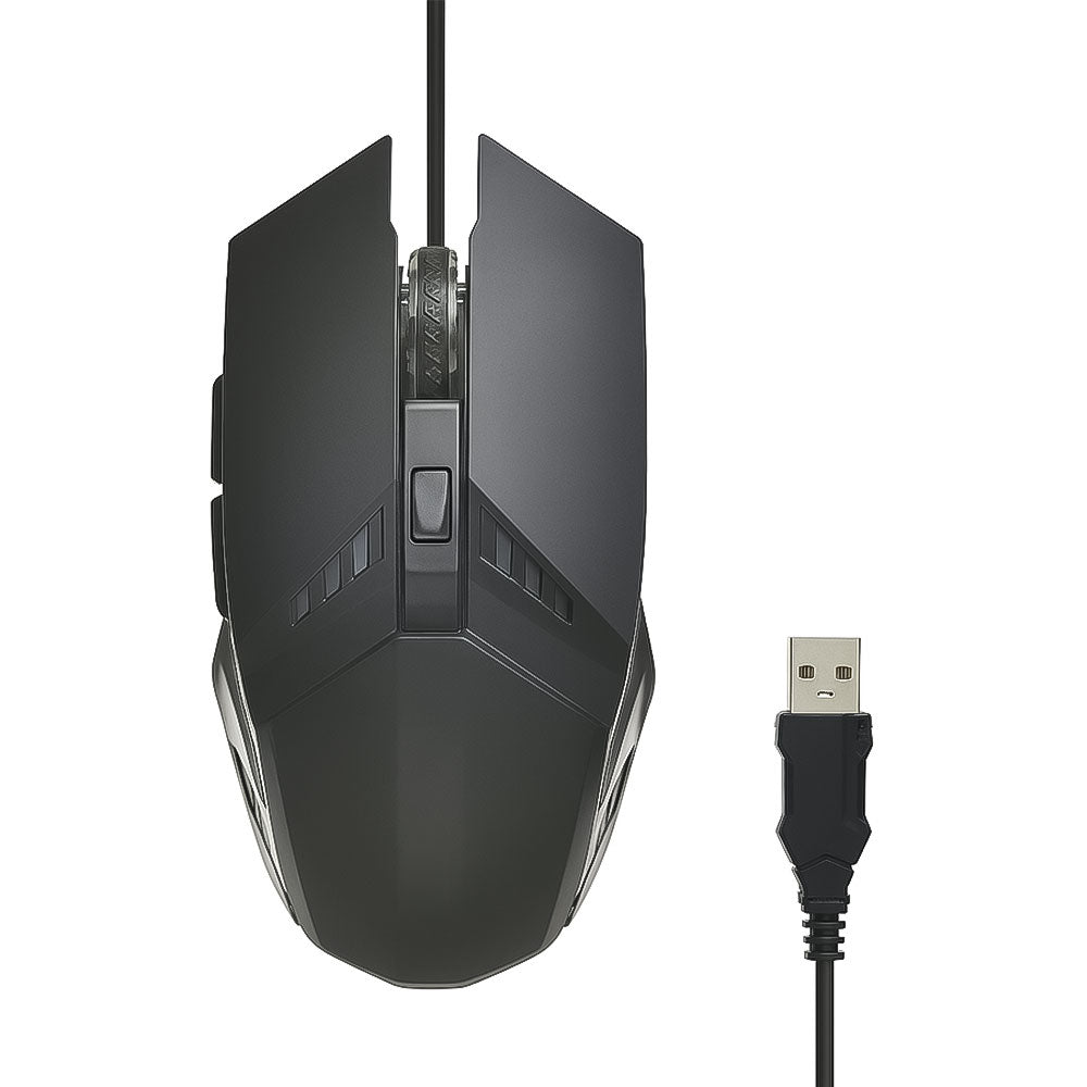 Pangyingo M-41 Wired Rainbow Gaming Mouse 1600Dpi - Black