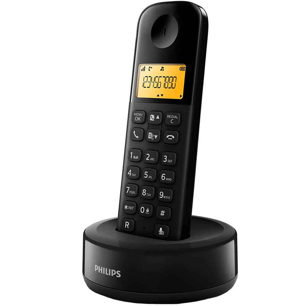 Philips D1601B/63 Cordless Telephone - Black