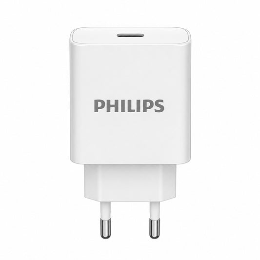 Philips GaN DLP2629CW Wall Charger Type-C 20W Fast Charging - White