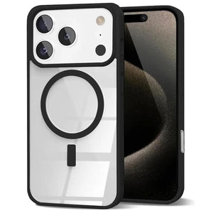Phone Silicone Magnetic Transparent Cover iPhone 17 Pro - Black