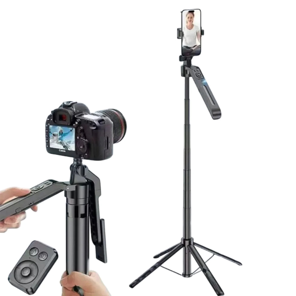 Plokama AUTO-A7 AI Face Tracking Foldable Tripod Selfie Stick
