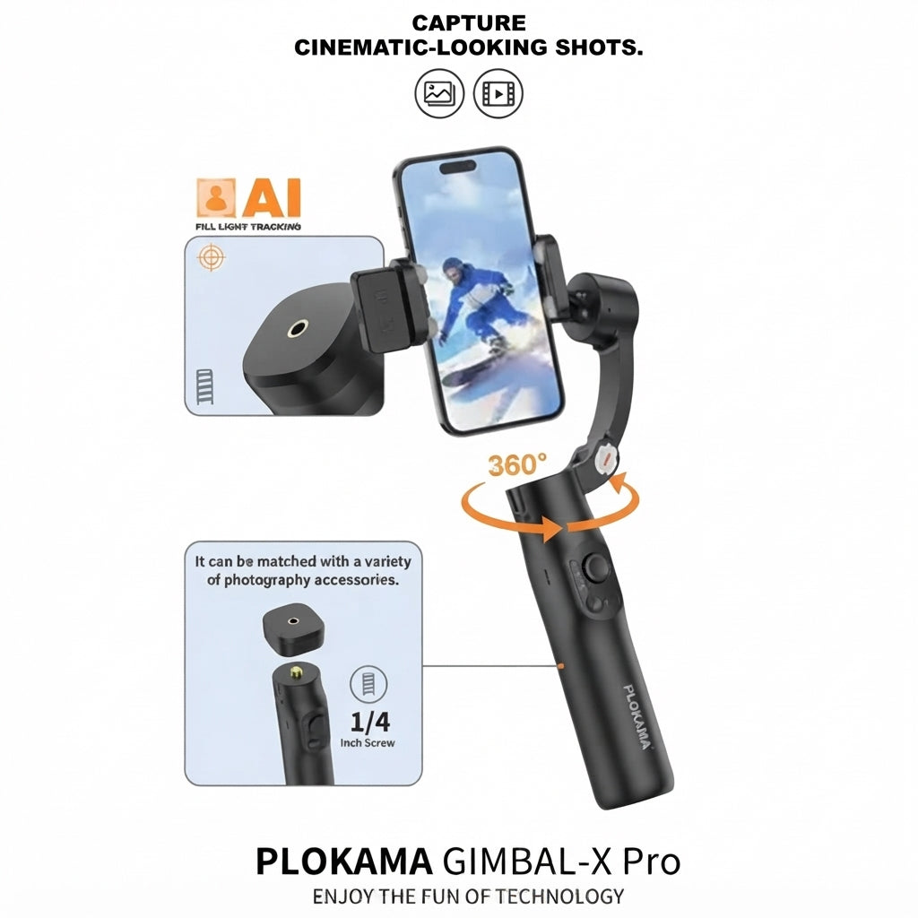 حامل موبايل جيمبال بلوكاما Gimabl-X5 Pro AI