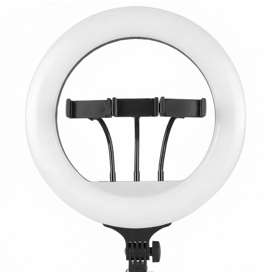 Plokama LIVE-R45 LED Selfie Ring Light 45Cm With Triple Phone Holder