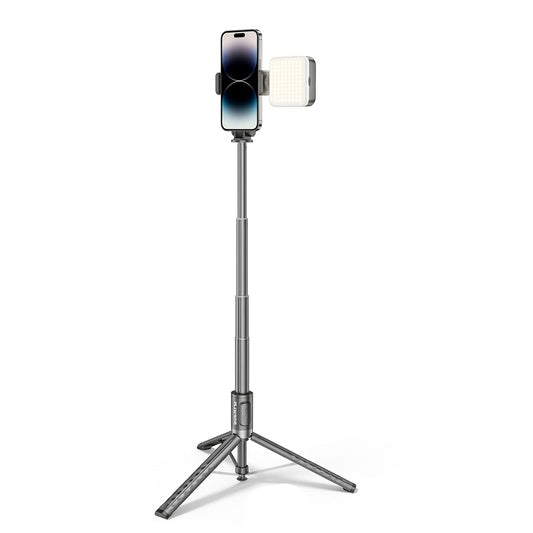 Plokama LIVE-T7 Pro Foldable Tripod LED Selfie Stick