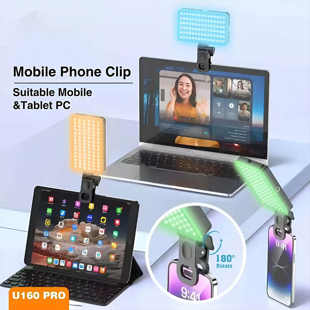 Plokama U160 PRO RGB Phone Clip LED Selfie Ring Light