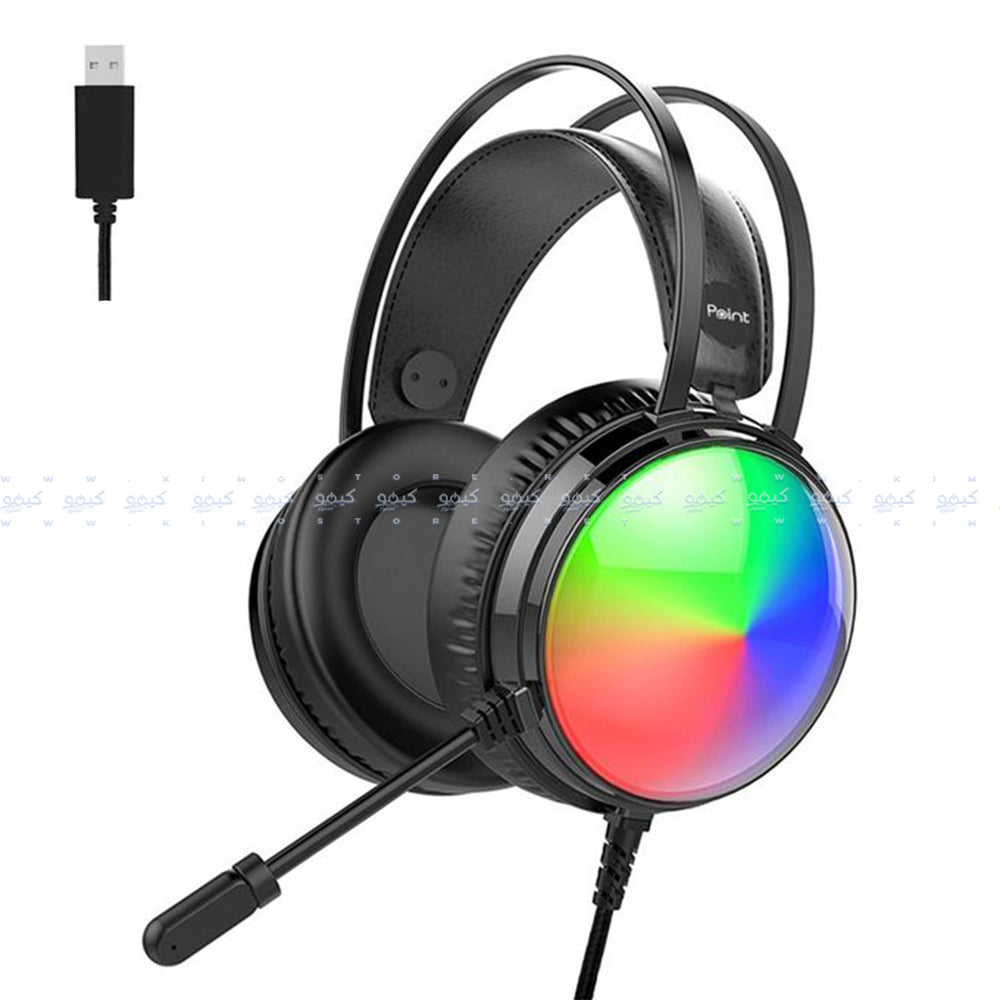 Point PT-010 RGB Gaming Headset 7.1 Surround Sound - Black