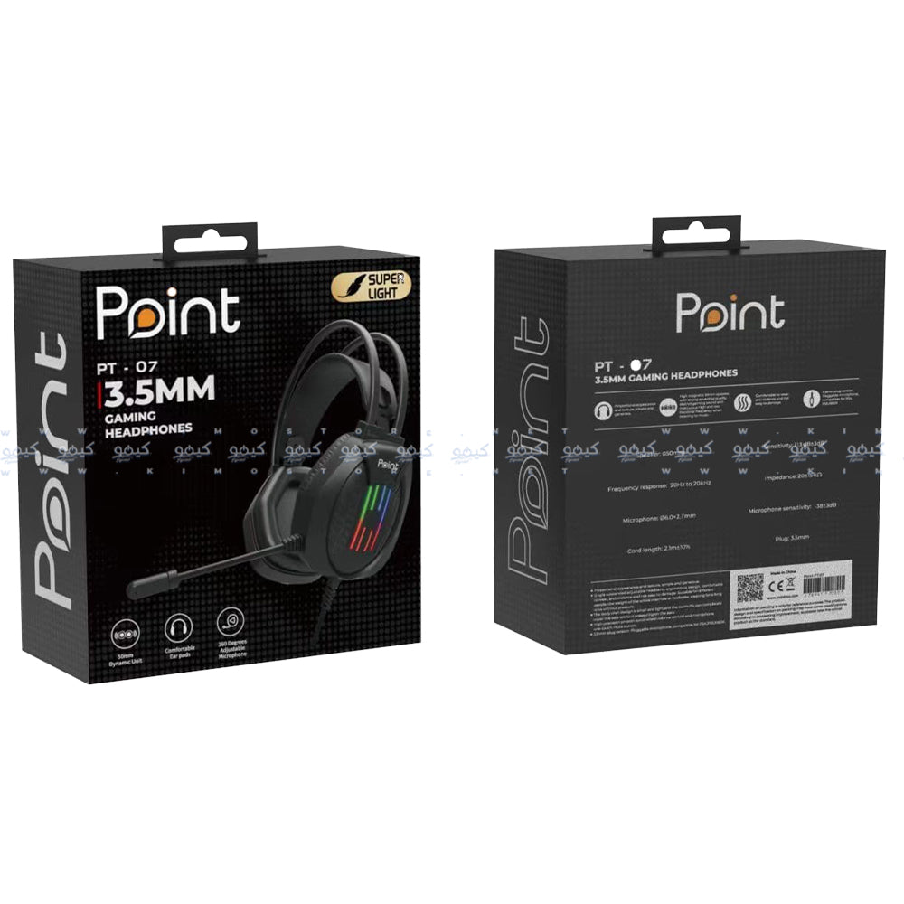 سماعة رأس بوينت جيمنج PT-07 - أسود