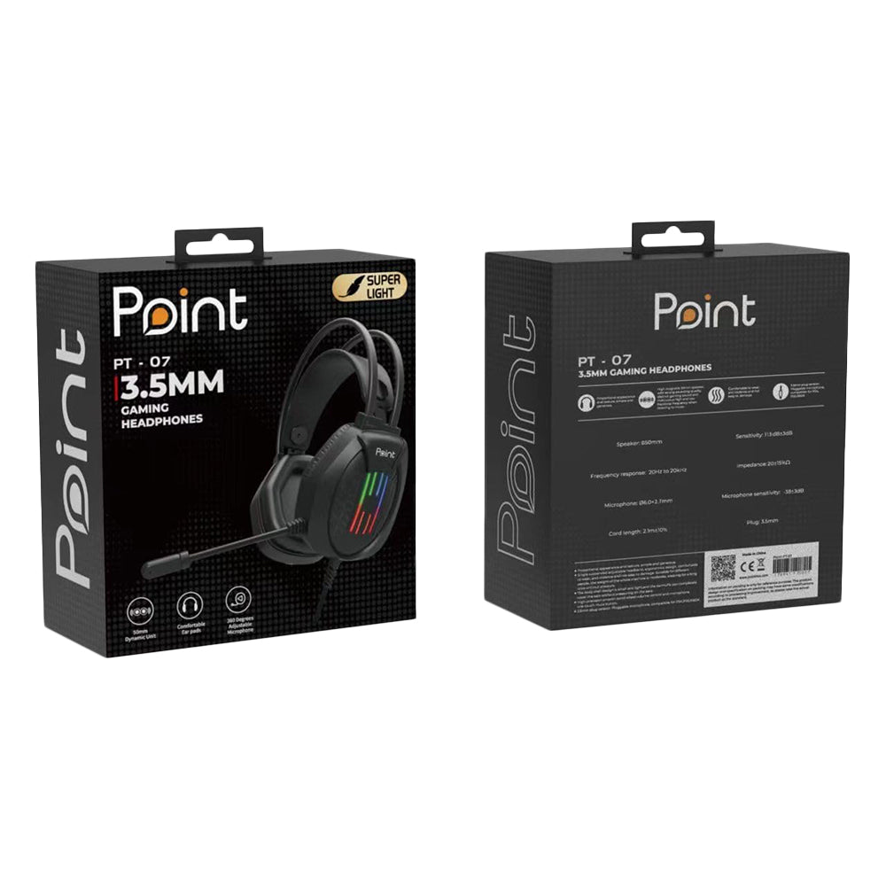 Point PT-07 Gaming Headset - Black